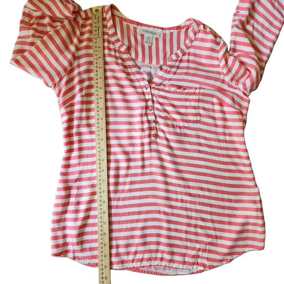 Motherhood Maternity Striped Long Sleeve Blouse Size Small - Picture 4 of 10